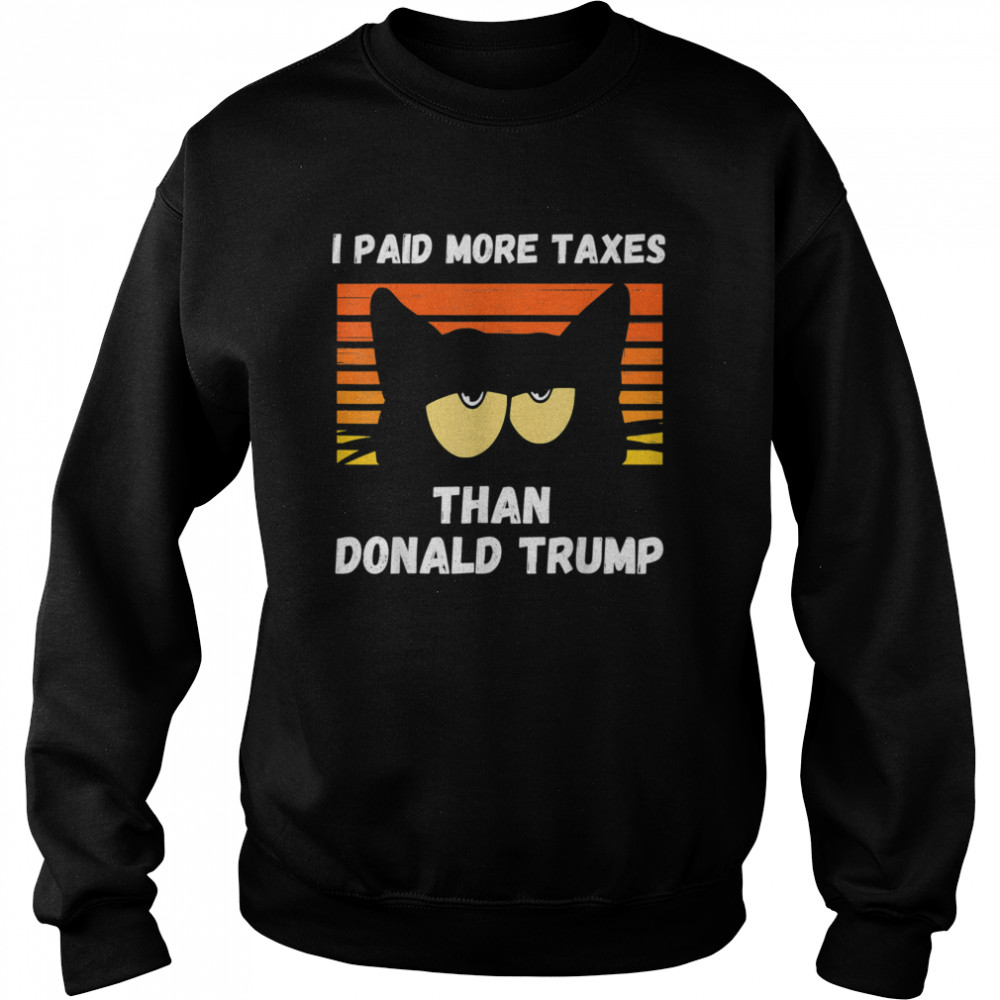 Vintage I Paid More Taxes Than Donald Trump2020 Debate Unisex Sweatshirt