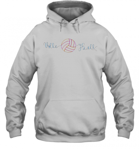 Volleyball And Calligraphy T-Shirt Unisex Hoodie