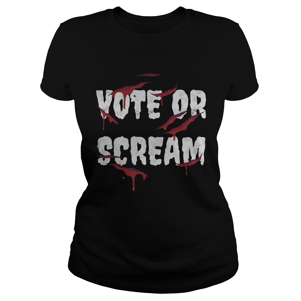 Vote Or Scream Halloween Classic Ladies