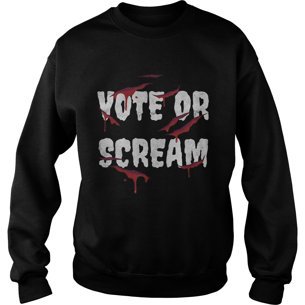 Vote Or Scream Halloween Sweatshirt