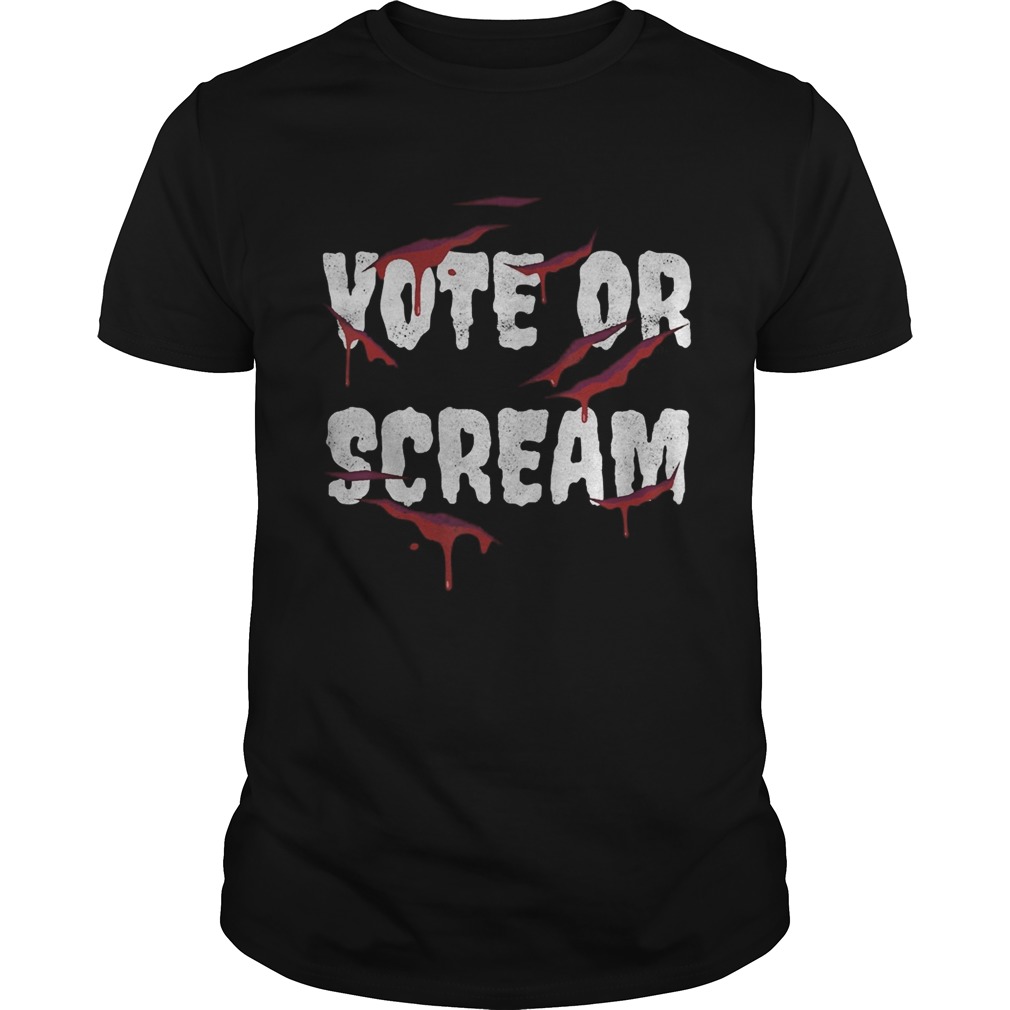 Vote Or Scream Halloween shirt