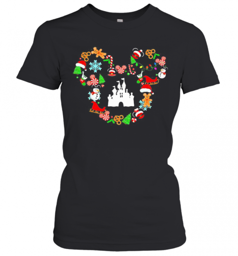 Walt Disney Mickey Mouse Merry Christmas T-Shirt Classic Women's T-shirt