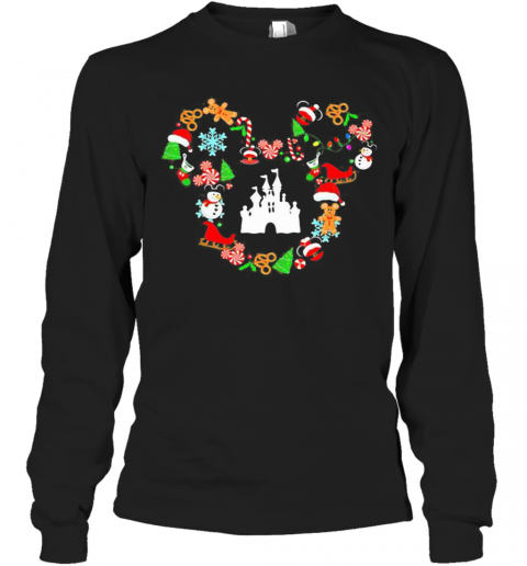 Walt Disney Mickey Mouse Merry Christmas T-Shirt Long Sleeved T-shirt 