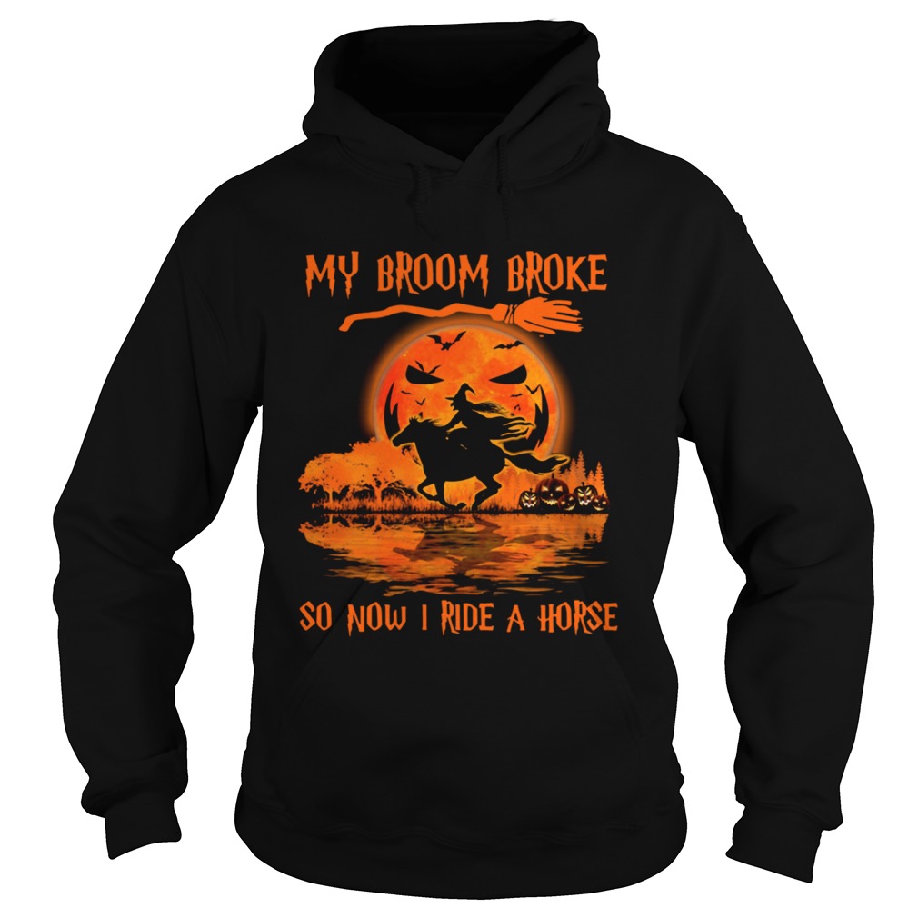 Witch My Broom Broke So Now I Ride A Horse Halloween Hoodie