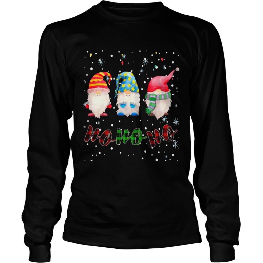 3 Nordic Wise Gnomes Winter Christmas Swedish Tomte Elves Long Sleeve