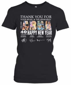 Abba Happy New Year 40 Years 1980 2020 Thank You For Your Music And The Memories Signatures T-Shirt Classic Women's T-shirt