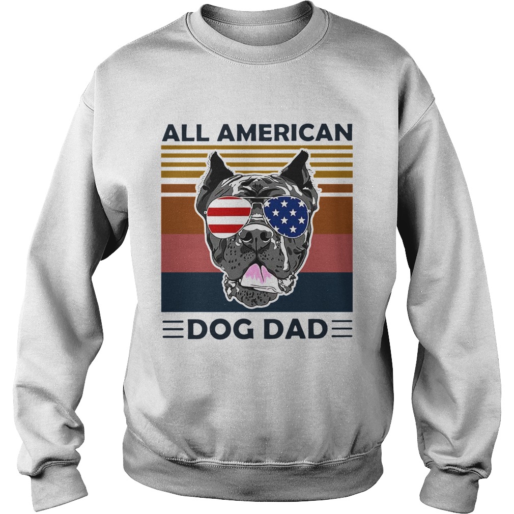 All American Dog Dad Vintage Retro Sweatshirt
