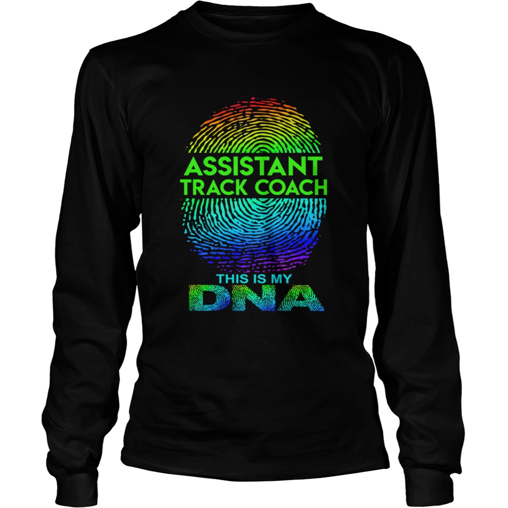 Assistant Track Coach This Is My Dna Fingerprints Long Sleeve