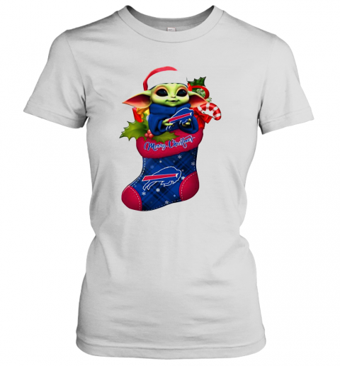 Baby Yoda Hug Buffalo Bills Ornament Merry Christmas 2020 T-Shirt Classic Women's T-shirt
