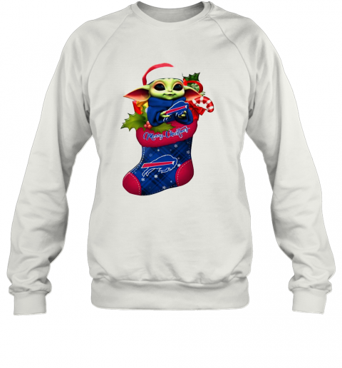 Baby Yoda Hug Buffalo Bills Ornament Merry Christmas 2020 T-Shirt Unisex Sweatshirt