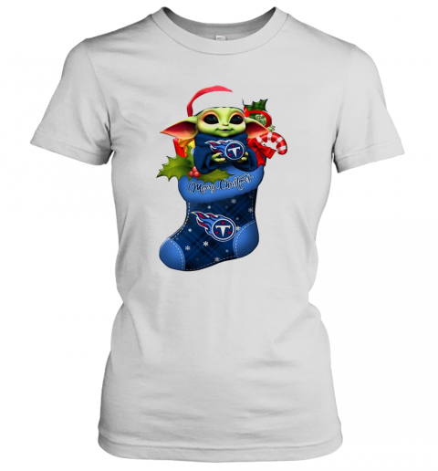 Baby Yoda Hug Tennessee Titans Ornament Merry Christmas 2020 T-Shirt Classic Women's T-shirt