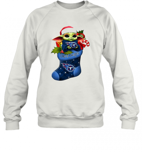 Baby Yoda Hug Tennessee Titans Ornament Merry Christmas 2020 T-Shirt Unisex Sweatshirt