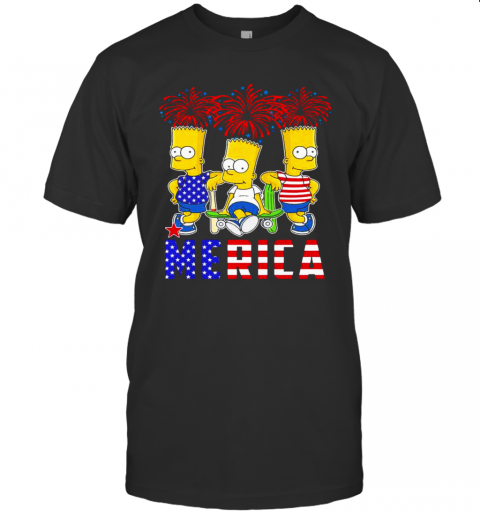 Bart Simpson Happy The 4Th Of July America T-Shirt