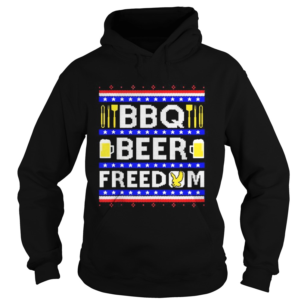 Bbq Beer Freedom Ugly Christmas Hoodie