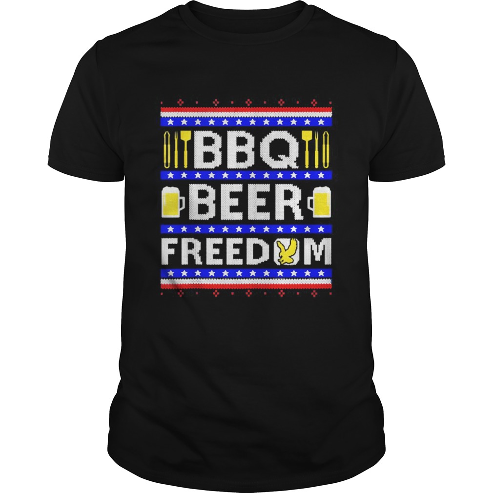 Bbq Beer Freedom Ugly Christmas shirt