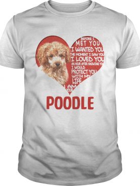 Before I Met You I Wanted You The Moment I Saw You I Loved You I Am Your Poodle shirt