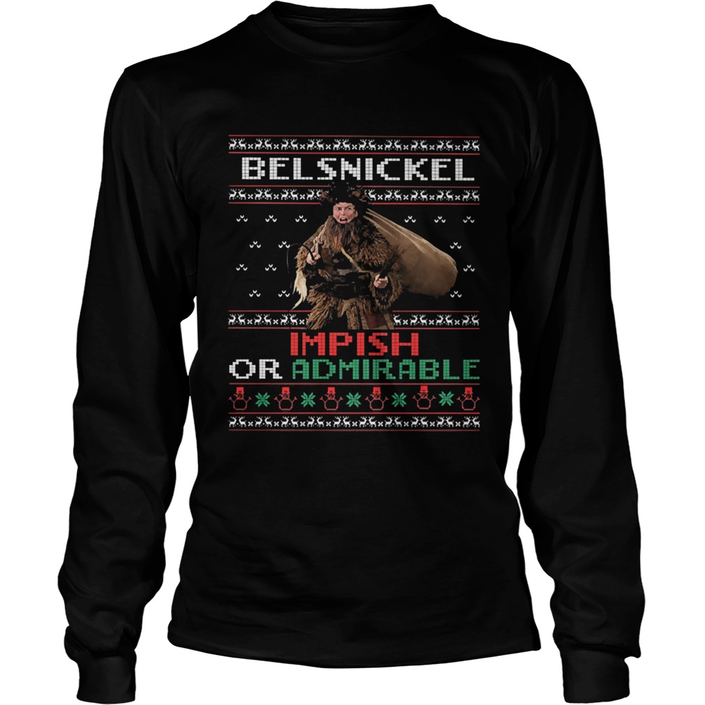 Belsnickel impish or admirable ugly christmas Long Sleeve