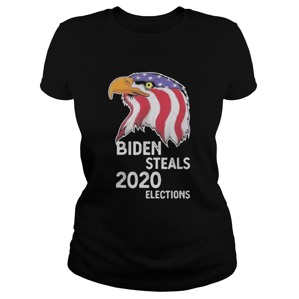Biden Steals 2020 Elections Vote Republican Political American Flag Classic Ladies