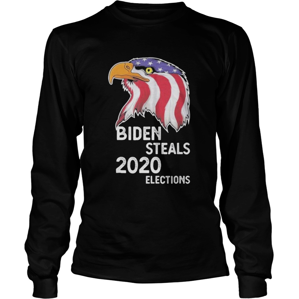 Biden Steals 2020 Elections Vote Republican Political American Flag Long Sleeve