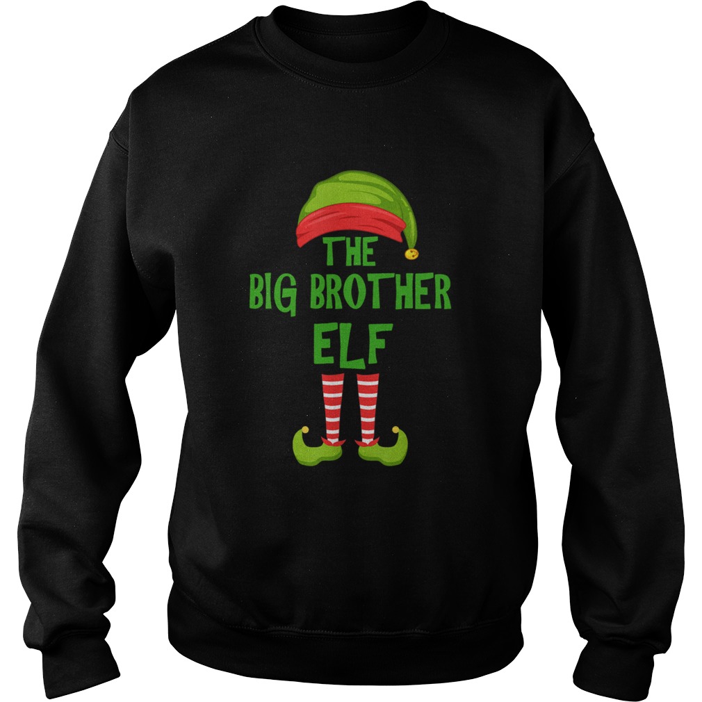 Big Brother Elf Matching Family Christmas Party Pajama Sweatshirt