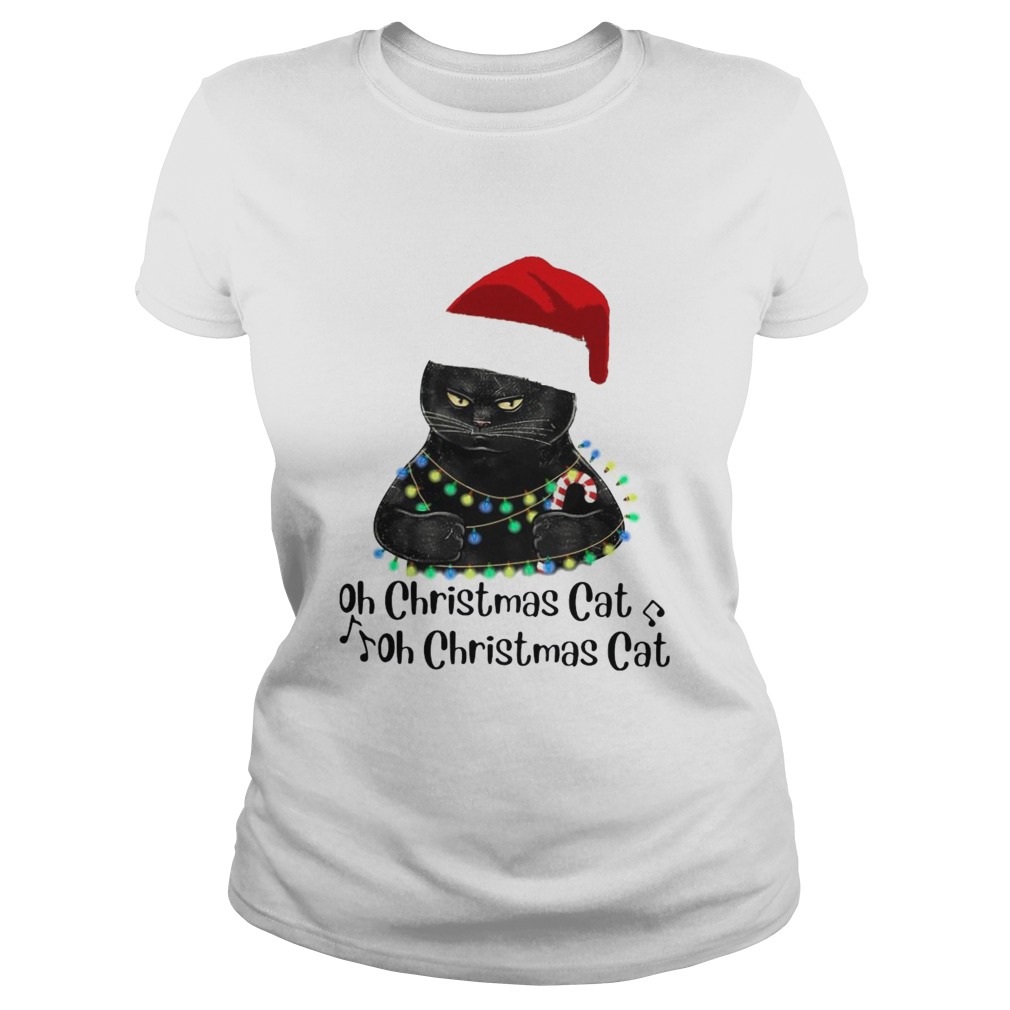 Black Cat Santa Oh Christmas Cat Oh Christmas Cat Light Classic Ladies