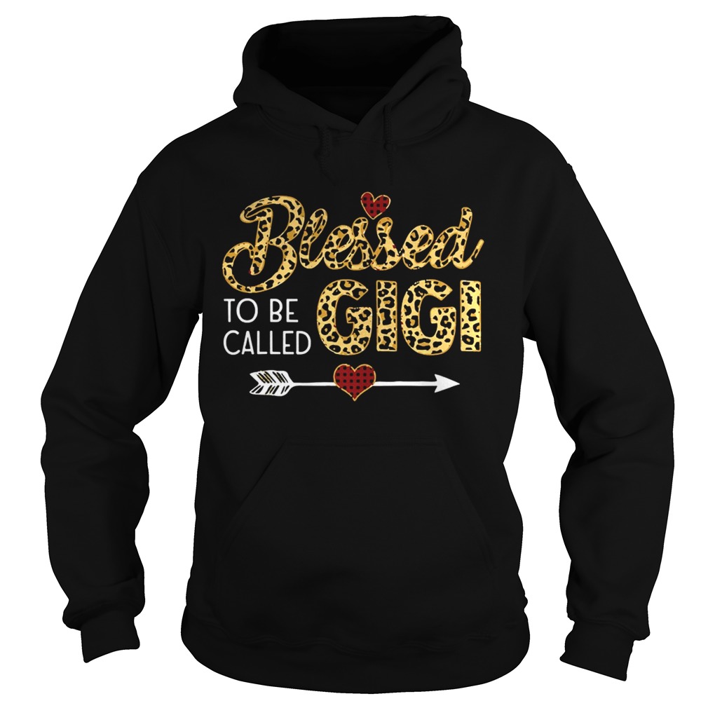 Blessed to be called gigi leopart red plaid buffalo xmas Hoodie
