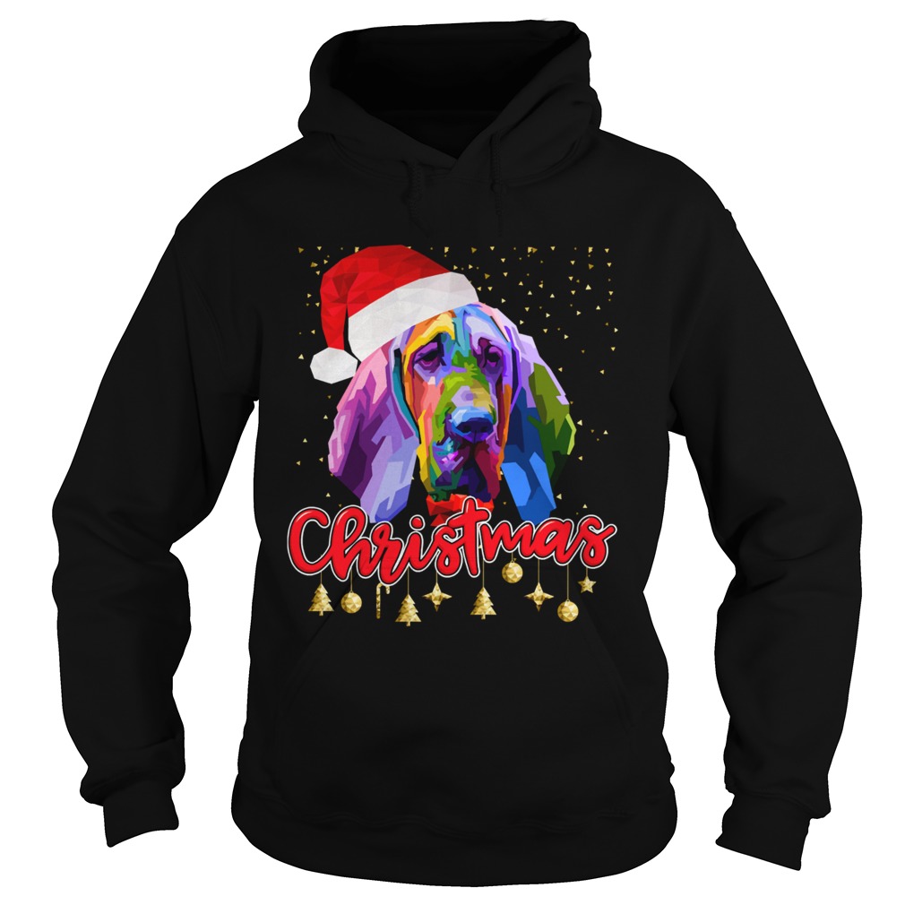 Bloodhound Dog Santa Hat Christmas Hoodie