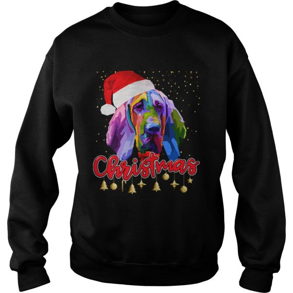 Bloodhound Dog Santa Hat Christmas  Sweatshirt