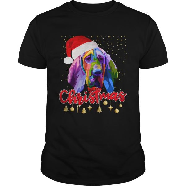 Bloodhound Dog Santa Hat Christmas  Unisex