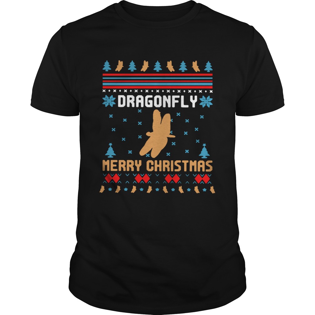 Butterfly Dragonfly Merry Ugly Christmas shirt