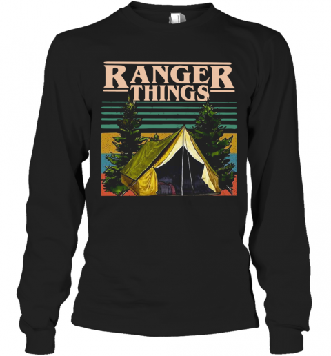 Camping Ranger Things Stranger Things Vintage T-Shirt Long Sleeved T-shirt 