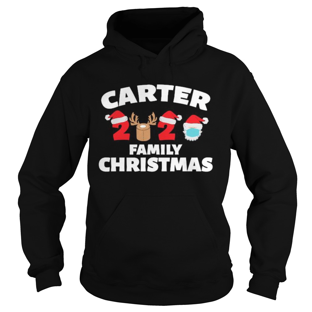 Carter Family Christmas 2020 Matching Santa Clause Mask Hoodie