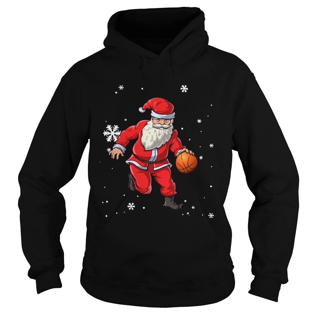 Christmas Basketball Pajamas Santa Claus Slam Dunk Hoodie