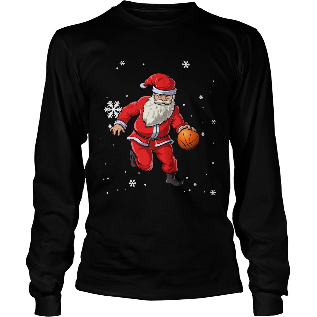 Christmas Basketball Pajamas Santa Claus Slam Dunk Long Sleeve