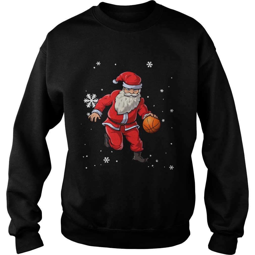 Christmas Basketball Pajamas Santa Claus Slam Dunk Sweatshirt