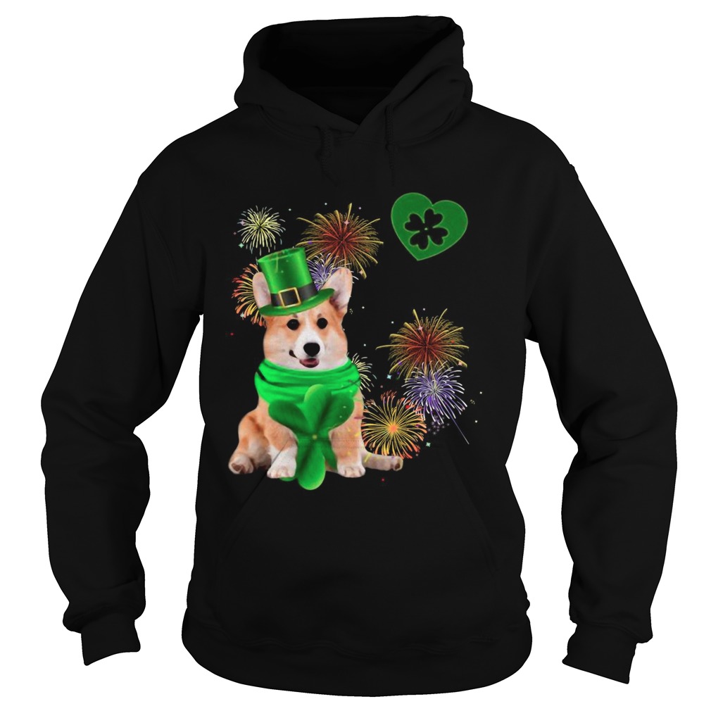 Corgi Dog Shamrock St Patrick Day Dog Irish Hoodie