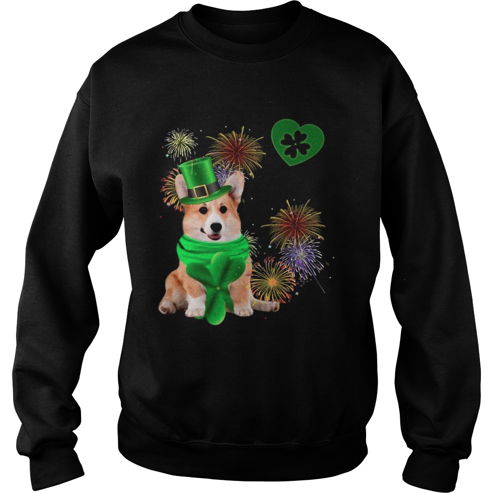 Corgi Dog Shamrock St Patrick Day Dog Irish Sweatshirt