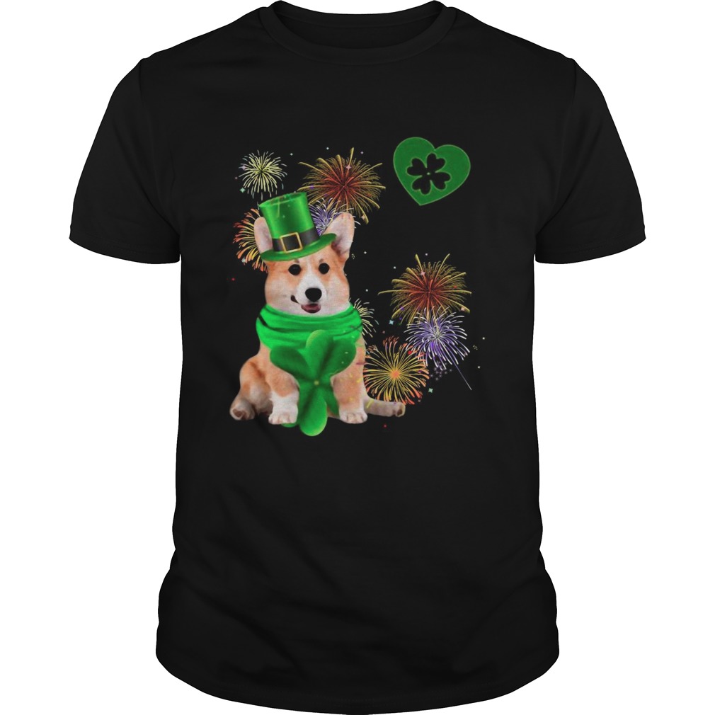 Corgi Dog Shamrock St Patrick Day Dog Irish shirt