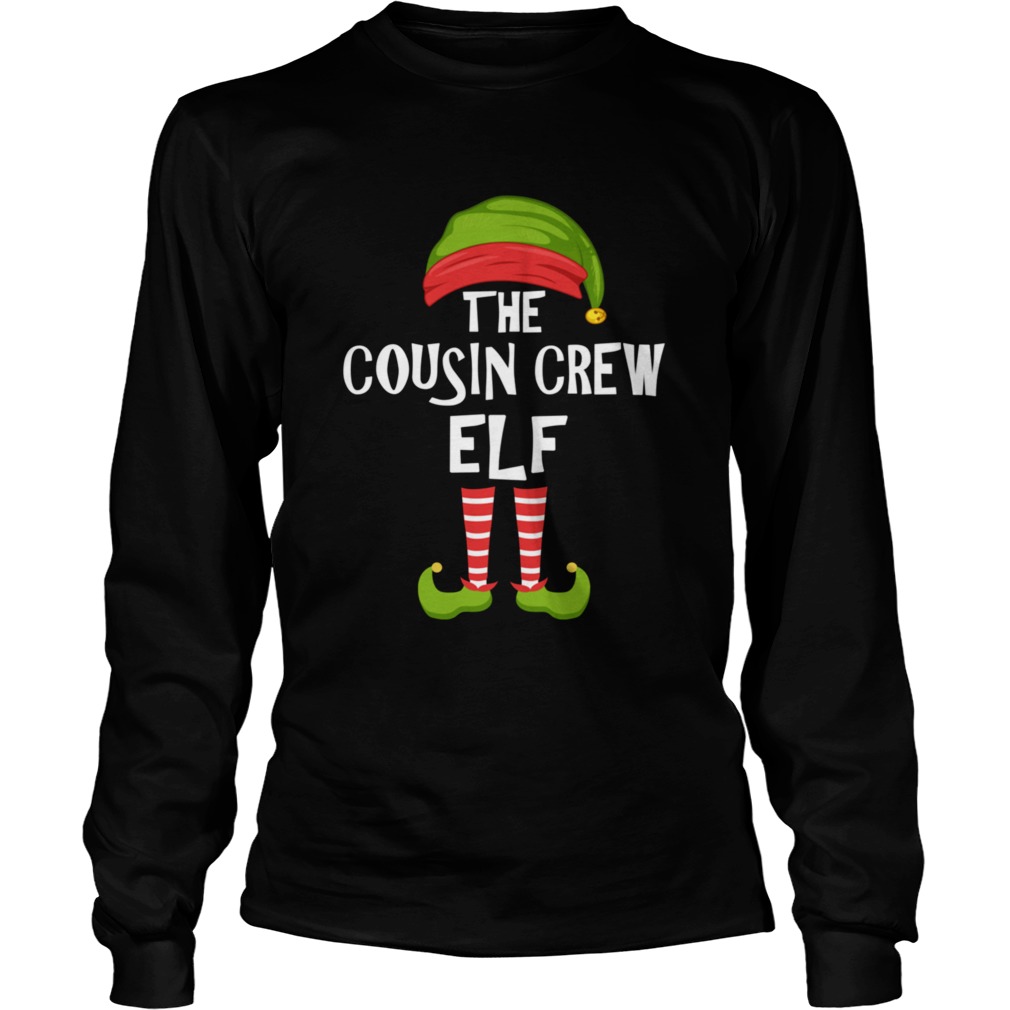 Cousin Crew Elf Matching Christmas Party Pajama Long Sleeve