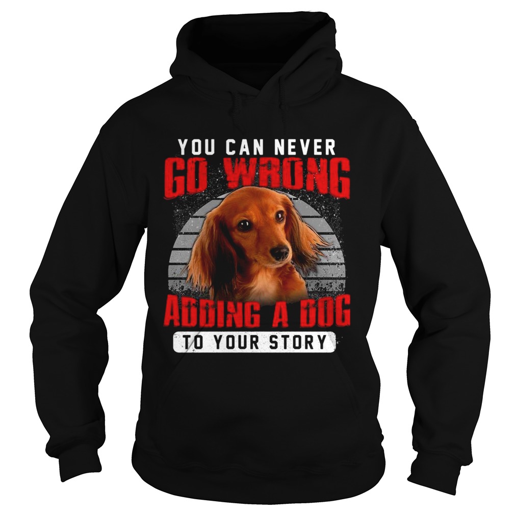 Dachshund You Can Never Go Wrong Adding A Dog To Your Story Hoodie