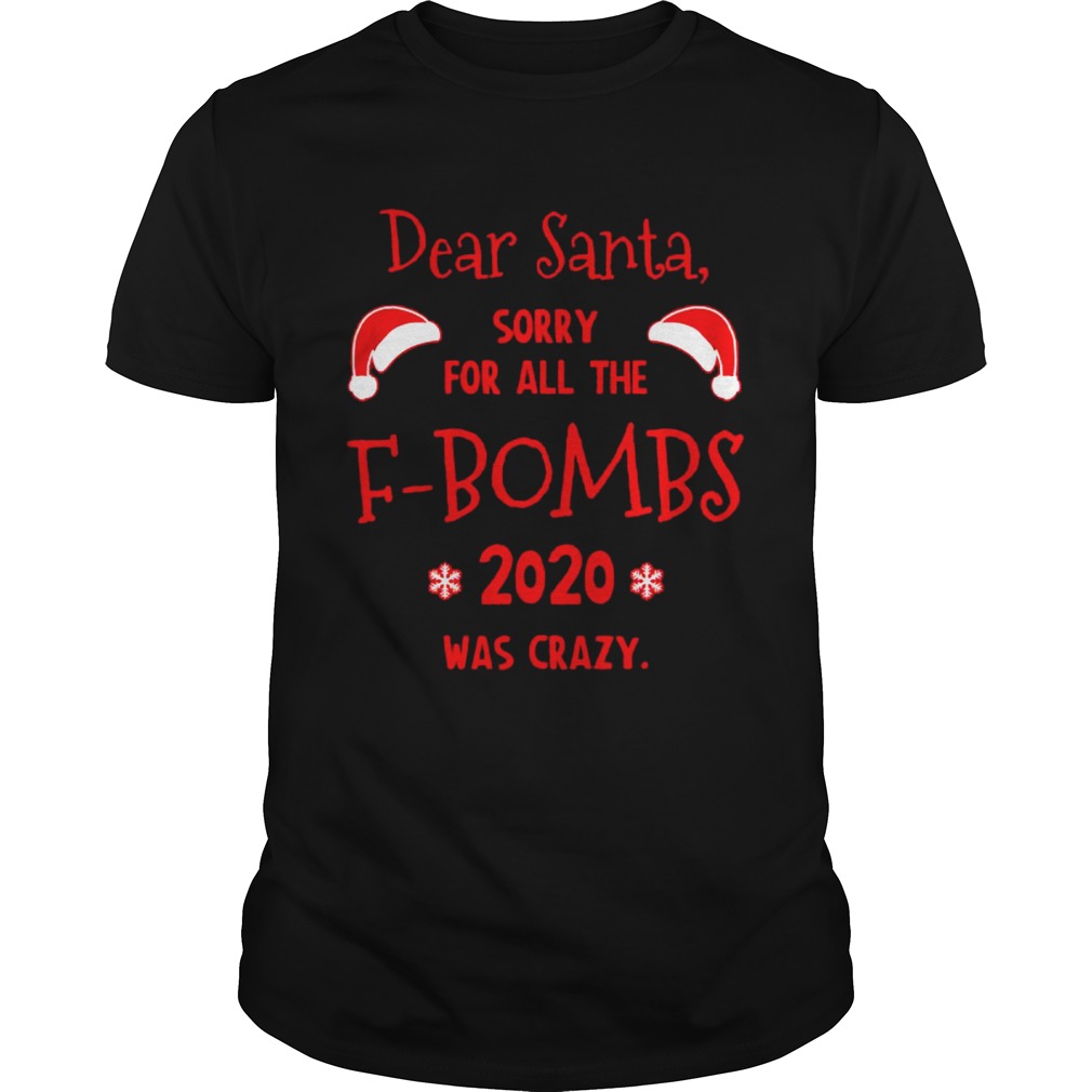 Dear Santa Sorry For All The Fbombs 2020 Was Crazy Christmas shirt