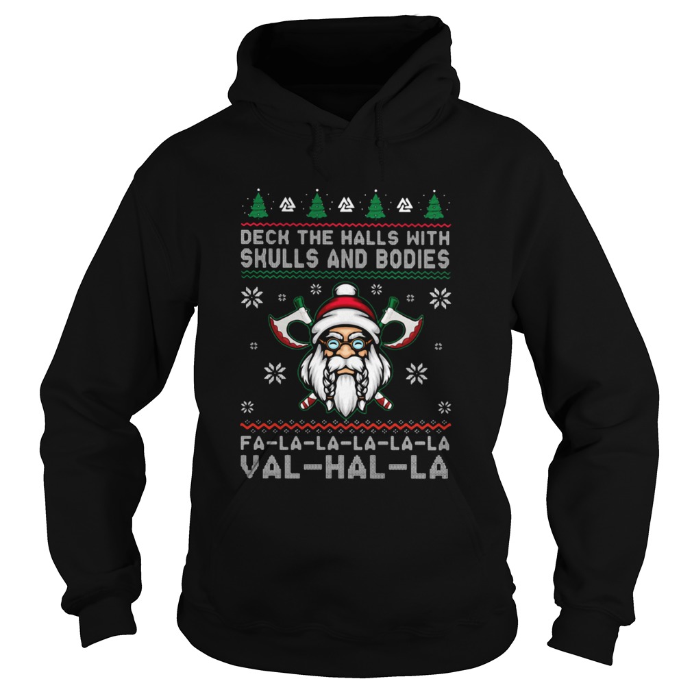 Deck The Halls With Skulls And Bodies Ugly Christmas Hoodie