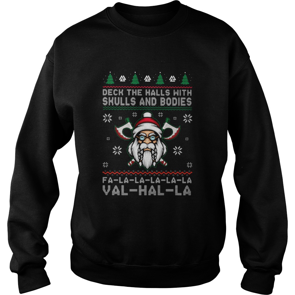 Deck The Halls With Skulls And Bodies Ugly Christmas Sweatshirt