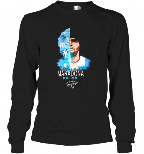Diego Maradona Argentina Legend Rest In Peace T-Shirt Long Sleeved T-shirt 