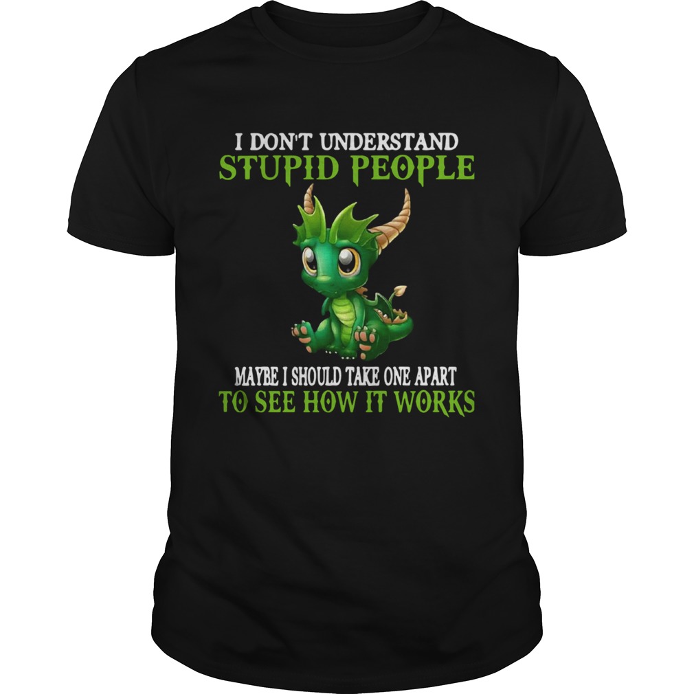 Dragon I Dont Understand Stupid People Maybe I Should Take One Apart To See How It Works shirt