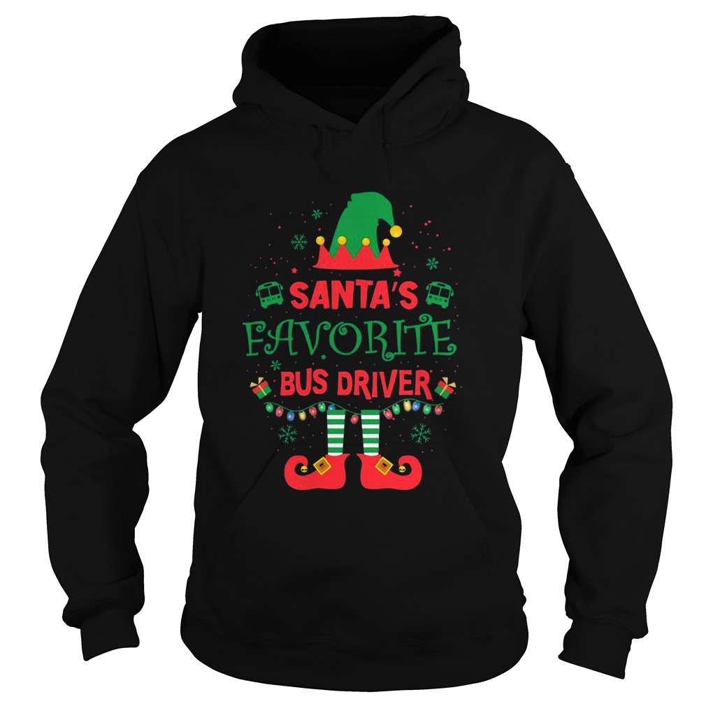 ELF Santas Favorite Bus Driver Merry Christmas t Hoodie