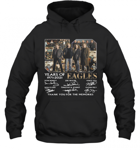 Eagles 59 Years Of 1971 2021 Thank You For The Memories Signature T-Shirt Unisex Hoodie