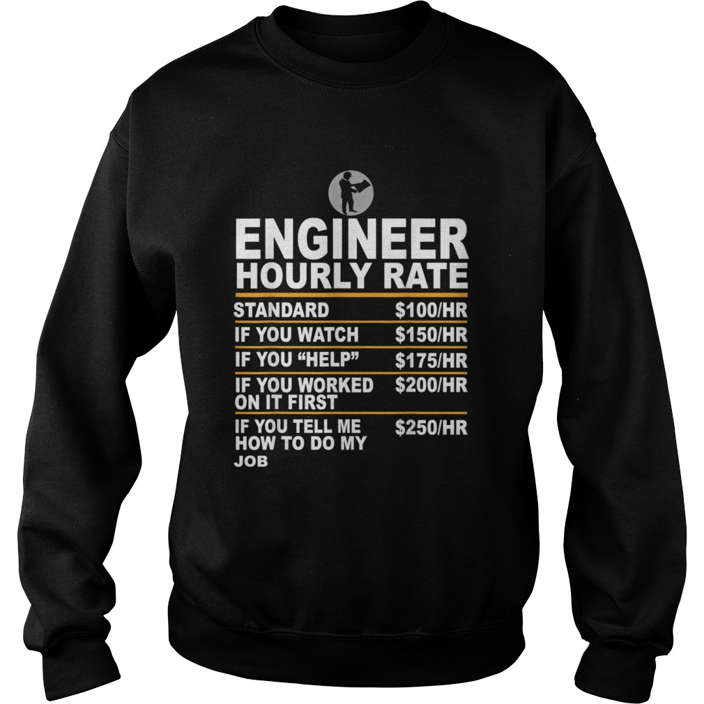 Engineer Hourly Rate Labor Rates Christmas Sweatshirt
