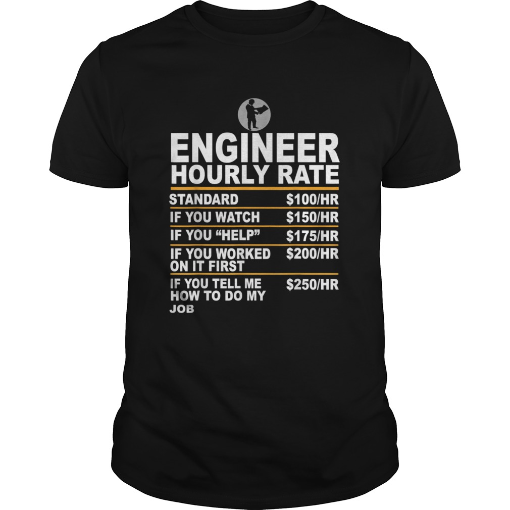 Engineer Hourly Rate Labor Rates Christmas shirt