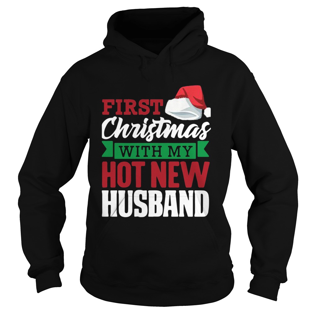 First With My Hot New Hat Santa Christmas Hoodie
